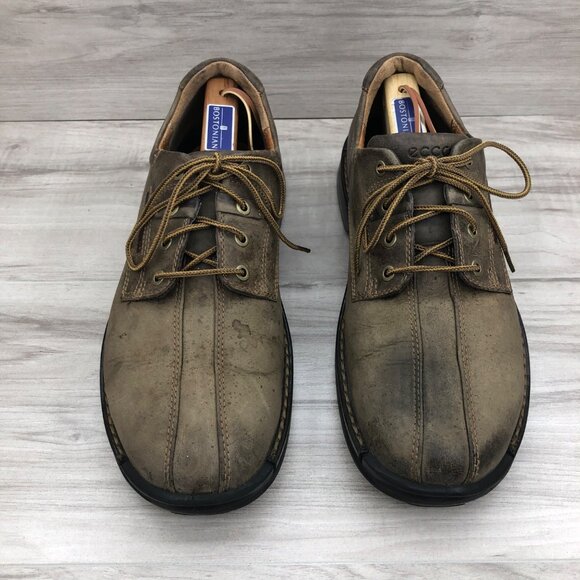 Ecco Shoes Mens EU 45 Brown Nubuck Leather Lace Up Derby Casual Shoes main image 6